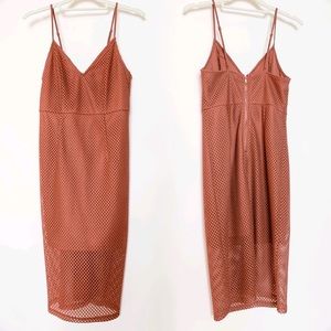 Forever 21 Spaghetti Strap Midi Dress Rose